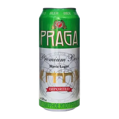 Светлое пиво Slavic Lager фильтрованное пастеризованное Praga 4.8% 500мл