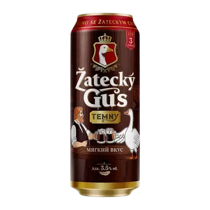 Пивной напиток Zatecky Gus Temny пастеризованный 3.5% 450мл