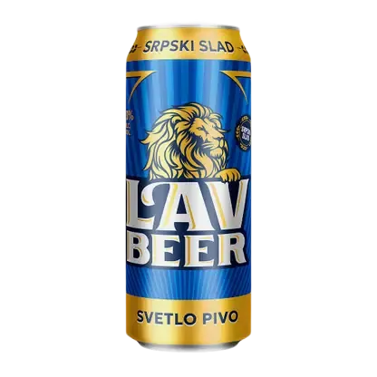 Пиво Lavbeer светлое фильтрованное пастеризованное 5% 450мл
