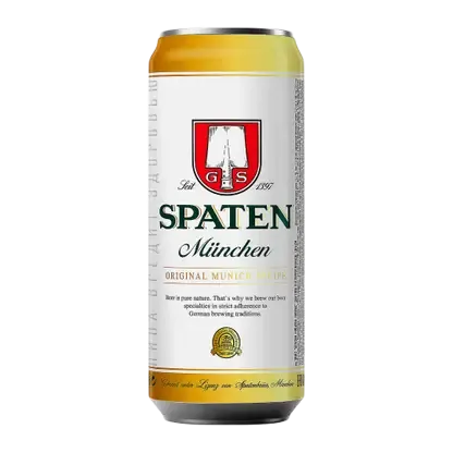 Пиво Spaten Munchen Hell светлое пастеризованное 5.2% 450мл