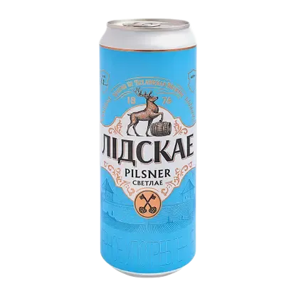 Пиво Лидское Pilsner светлое пастеризованное 4.2% 450мл