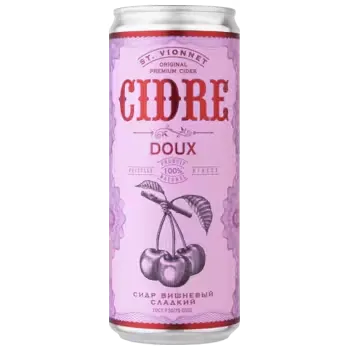 Сидр St. Vionnet Cherry Doux вишневый сладкий 0,33 л ж/б