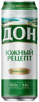 Пиво светлое Дон Южный рецепт 4,6% 0,45л