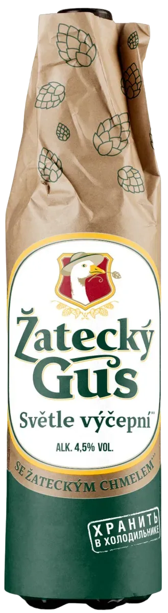 Пиво светлое Zatecky Gus Живое 4,5% 1л