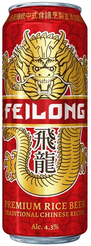 Пиво светлое Feilong 4,3% 0,43л