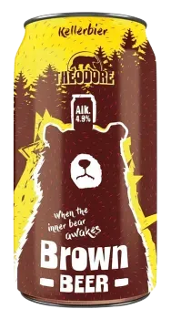 Пиво Theodore Brown beer Kellerbier 4,9% 0,33л
