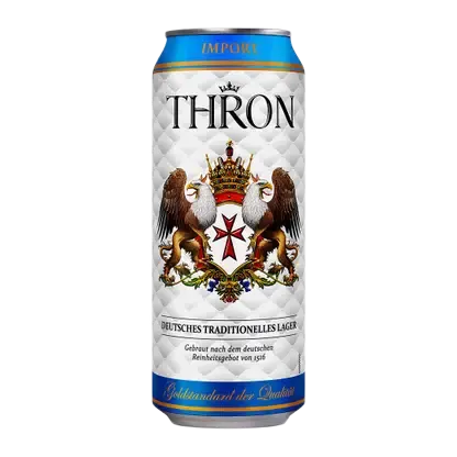 Пиво Thron Lager светлое фильтрованное 4.9% 500мл