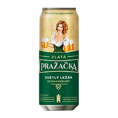 Пиво Prazacka Zlata светлое лагер 4.9% 500мл
