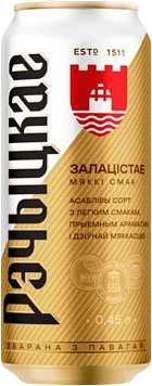 Пиво Речицкое Золотистое светлое фильтрованное пастеризованное ж/б