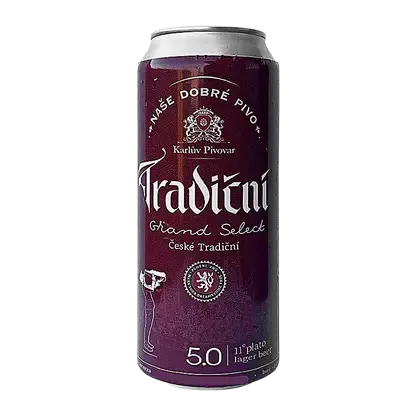 Светлое пиво Grand Select Lager Tradicni 5% 500мл