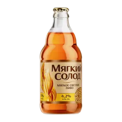 Пиво Мягкий Солод светлое фильтрованное 4.2% 450мл