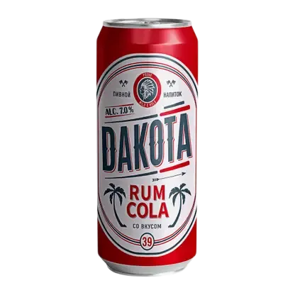 Пивной напиток со вкусом рома и колы Dakota 7% 430мл