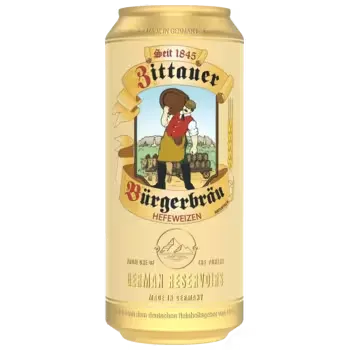 Пиво Zittauer Burgerbrau Hefeweizen светлое 0,5 л ж/б