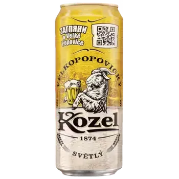 Пиво Velkopopovicky Kozel Svetly 0,45 л ж/б
