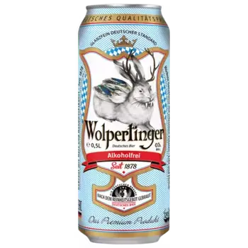 Пиво Wolpertinger безалкогольное светлое 0,5 л ж/б