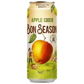 Сидр Bon Season яблочный сладкий 0,43 л ж/б