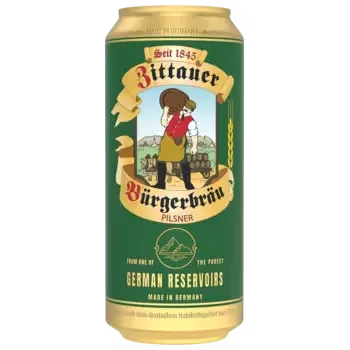 Пиво Zittauer Burgerbrau Pilsner светлое 0,5 л ж/б