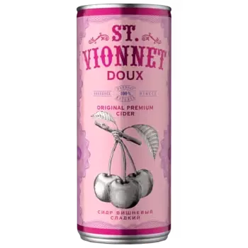 Сидр St. Vionnet Cherry сладкий 0,25 л ж/б