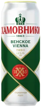 Пиво светлое Хамовники Венское 4,5% 0,45л