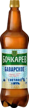 Пивной напиток Бочкарев Баварское светлый 4,3% 1,2л