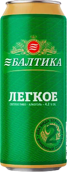 Пиво Балтика Лёгкое светлое пастеризованное ж/б