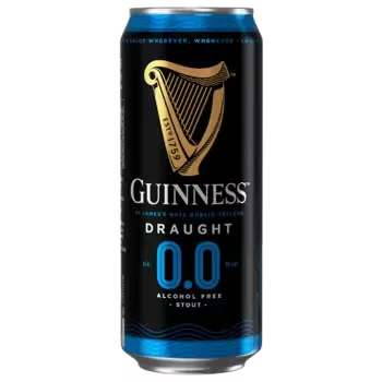Пиво Guinness Draught 0.0 безалкогольное темное 0,44 л ж/б