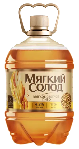 Пиво светлое Мягкий солод 4,2% 1,5л