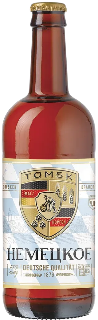 Пиво светлое Томское Немецкое 4% 0,5л