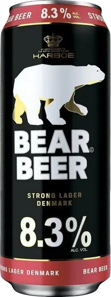 Пиво светлое Bear Beer 8,3% ж/б 0,45л