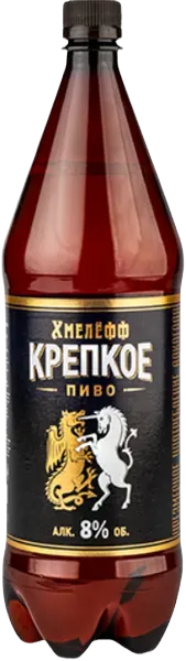 Пиво светлое Хмелефф Крепкое пастеризованное 8% 1,42л