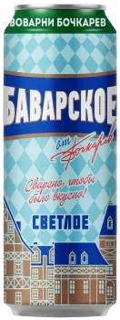 Напиток пивной Бочкарев Баварское Светлое 4,3% 0,43л