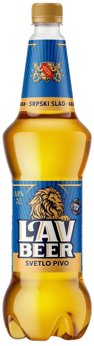 Пиво Lavbeer светлое пастеризованное 5% 1,1л