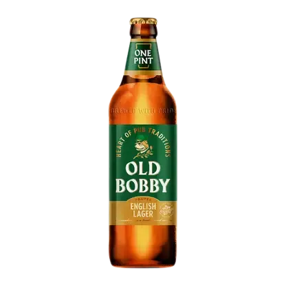 Пиво Old Bobby Лагер светлое фильтрованное пастеризованное 4.6% 568мл