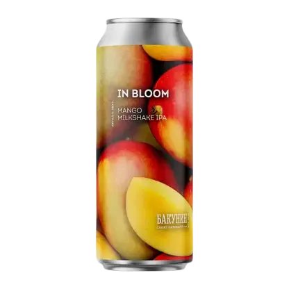 Пивной напиток Бакунин In Bloom Milkshake IPA 2 нефильтрованный непастеризованный 6.5% 450мл