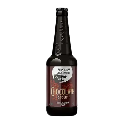 Пивной напиток Волковская пивоварня Chocolate Staut темный осветленный нефильтрованный пастеризованный 6.5% 450мл