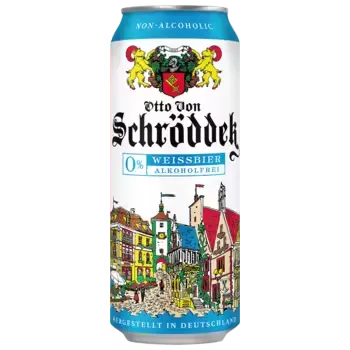 Пиво Otto Von Schrodder Weissbier Alkoholfrei безалкогольное светлое 0,5 л ж/б