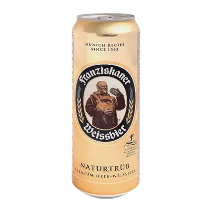 Пиво Franziskaner Premium Weissbier светлое нефильтрованное пшеничное 5% 450мл