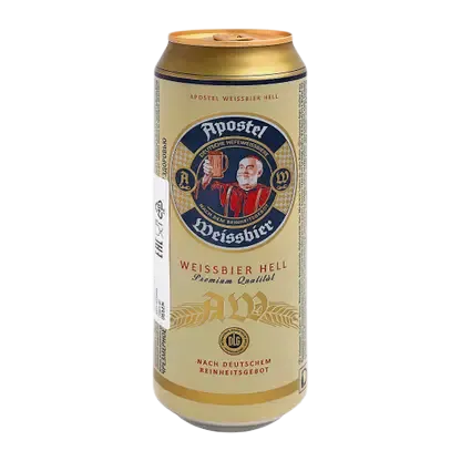 Пиво Apostel Weissbier светлое нефильтрованное пастеризованное 5.3% 500мл