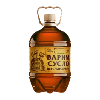 Пиво Трехсосенский Варим сусло светлое нефильтрованное пастеризованное 4.9% 1.5л