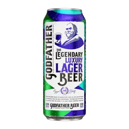 Светлое пиво фильтрованное Godfather The Legendary Luxury 5% 500мл