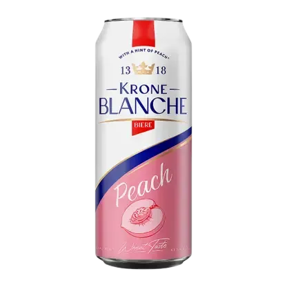 Пивной напиток Peach пастеризованный Krone Blanche Biere 4.5% 450мл