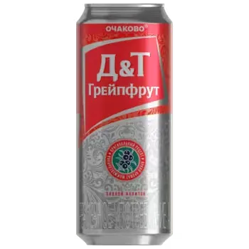 Пивной напиток Очаково Д&Т Грейпфрут нефильтрованный 0,45 л ж/б