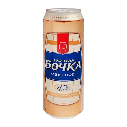 Пиво Золотая бочка светло фильтрованное пастеризованное 4.7% 450мл