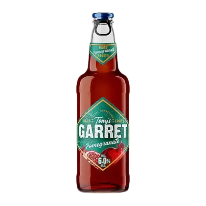 Пивной напиток Tonys Garret Hard Pomegranate пастеризованный 6% 400мл