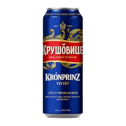 Пиво Крушовице Velvet светлое фильтрованное пастеризованное 5% 430мл